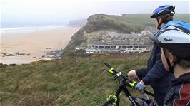 Watergate Bay, 16/1 miles into the ride